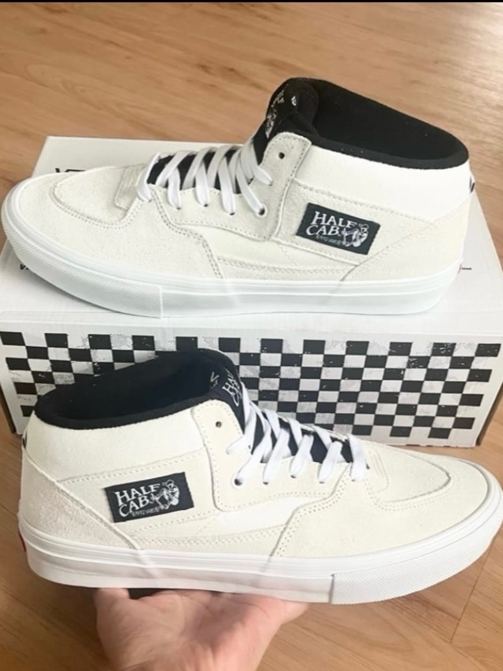 Vans Skate Half Cab White Black Mens 13.0 US